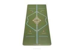 Liforme oliv/blommigt mindful trädgårdsyogamatta yogamattor 4B061