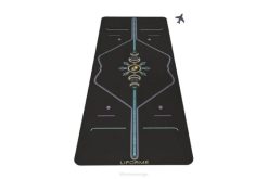 Liforme svart kosmisk måne resa yogamatta yogamattor 4B0645